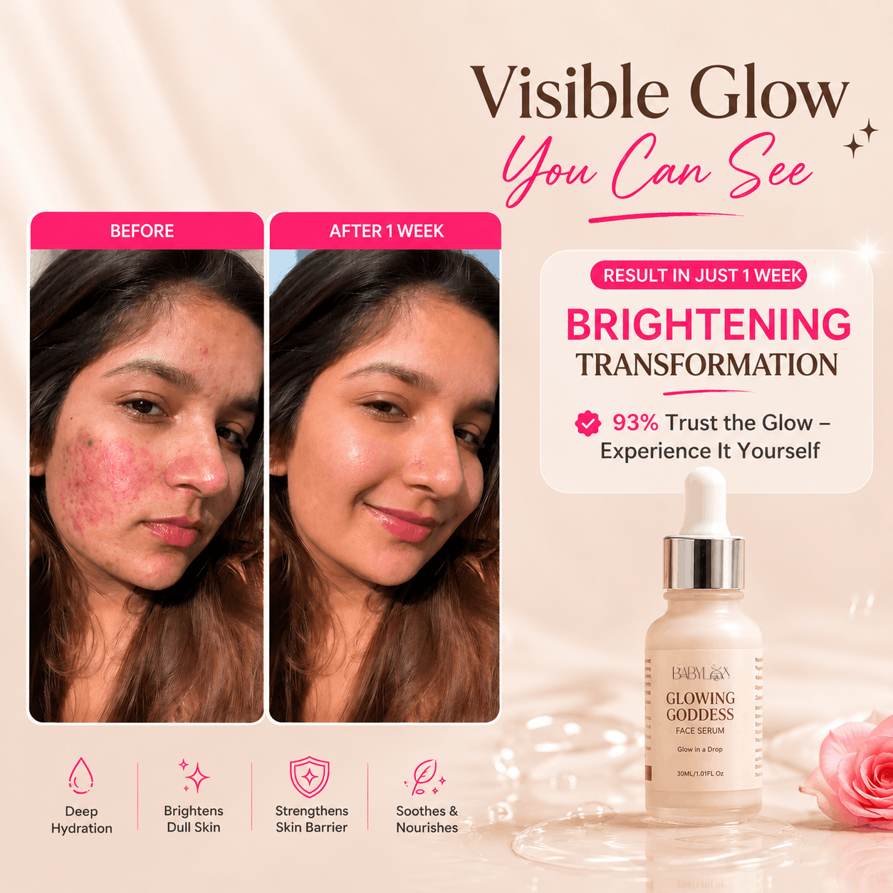 Glowing Goddess Serum | Niacinamide + Hyaluronic Acid