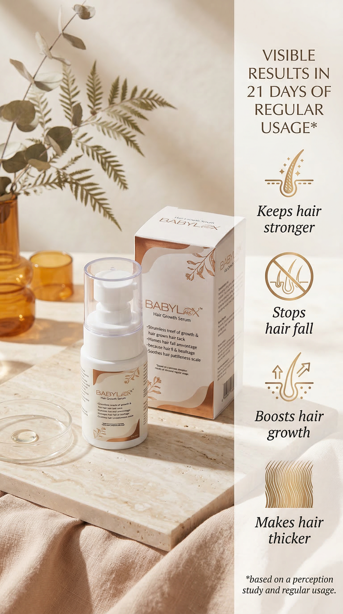 Hair Growth Serum Powered by 3% Redensyl, 2% Anagain & 7+ Herbs