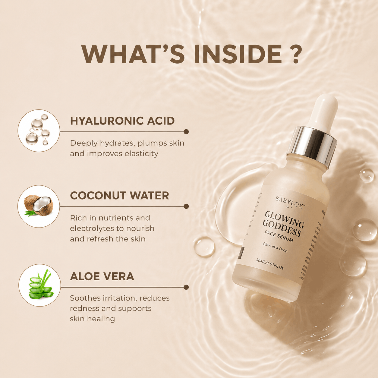 Glowing Goddess Serum | Niacinamide + Hyaluronic Acid